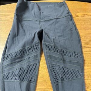 Black Mesh Panel Leggings Lululemon